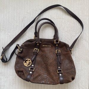 Brown Michael Kors Snakeskin Purse